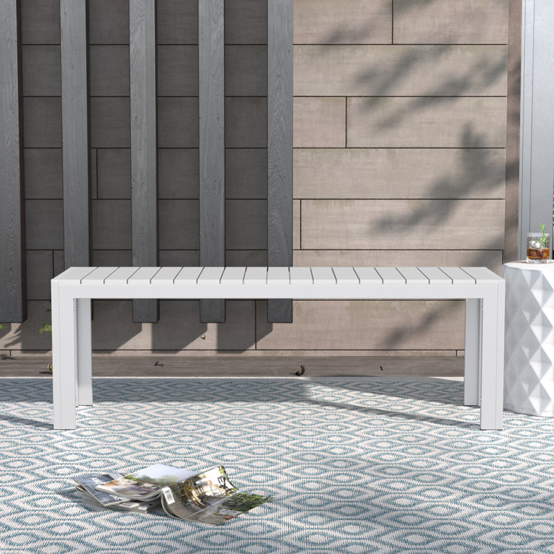 Banc en aluminium Alynne, Blanc