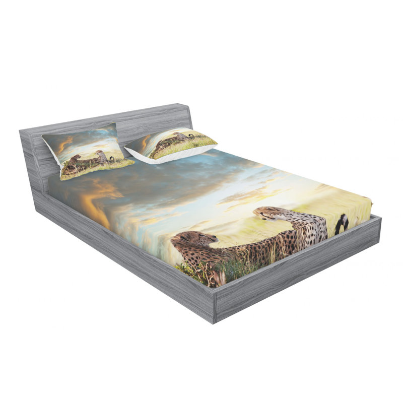 Microfiber Sheet Set, Queen Sheet Set with Fitted Sheet