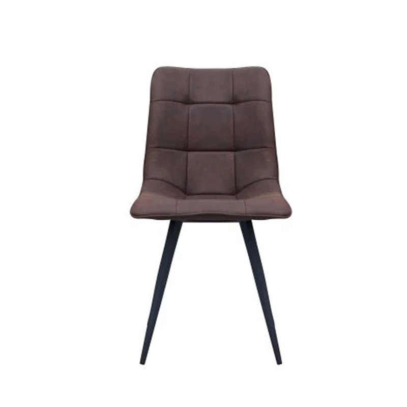 Chaise d'appoint capitonnée, Bleu marine brun