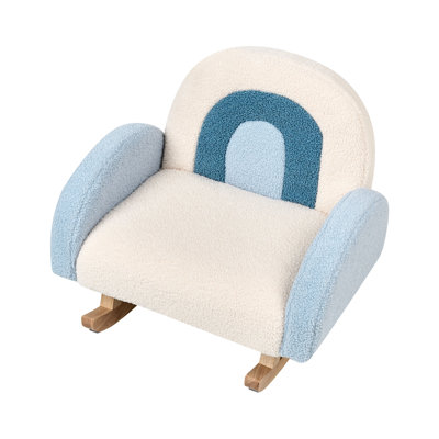 Kids Rocking Chair Rainbow OMBO Boucle