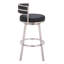 Tabouret de bar pivotant Gimsby - noir