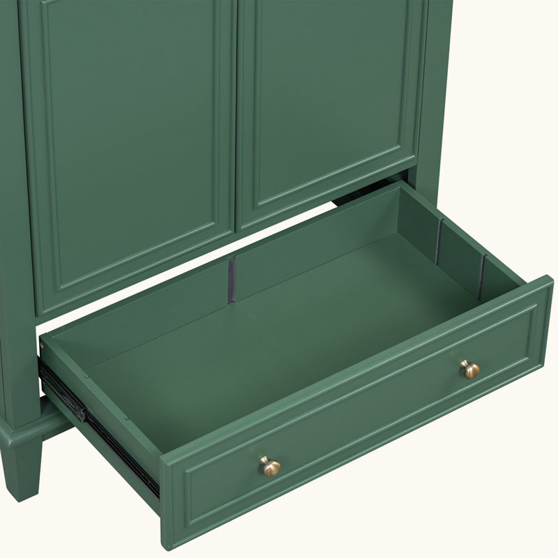 Armoire de salle de bain multifonctionnelle avec portes et tiroir, sans lavabo