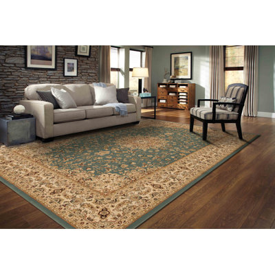 Tapis transitionnel beige / vert Izmir Collection