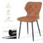 Faux Leather Upholstered Armless Dining Chair With Wraparound Backrest (Set 2/4)-117659172-131243971