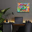 Art mural en verre épique «Creep It Real» par Dean Russo, 16 po x 12 po