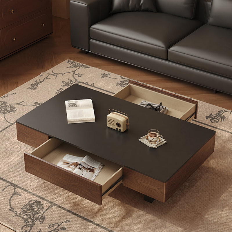 Table basse Minimalist, H 13,8 po x L 51,2 po x l 27,6 po, Noir