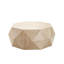 Table basse ronde moderne en bois manufacturé beige