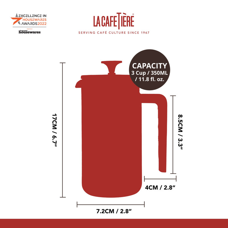 Pisa 0.35L Cafetiere, Black