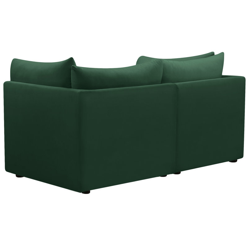 Canapé modulaire Ensoll, Velours vert