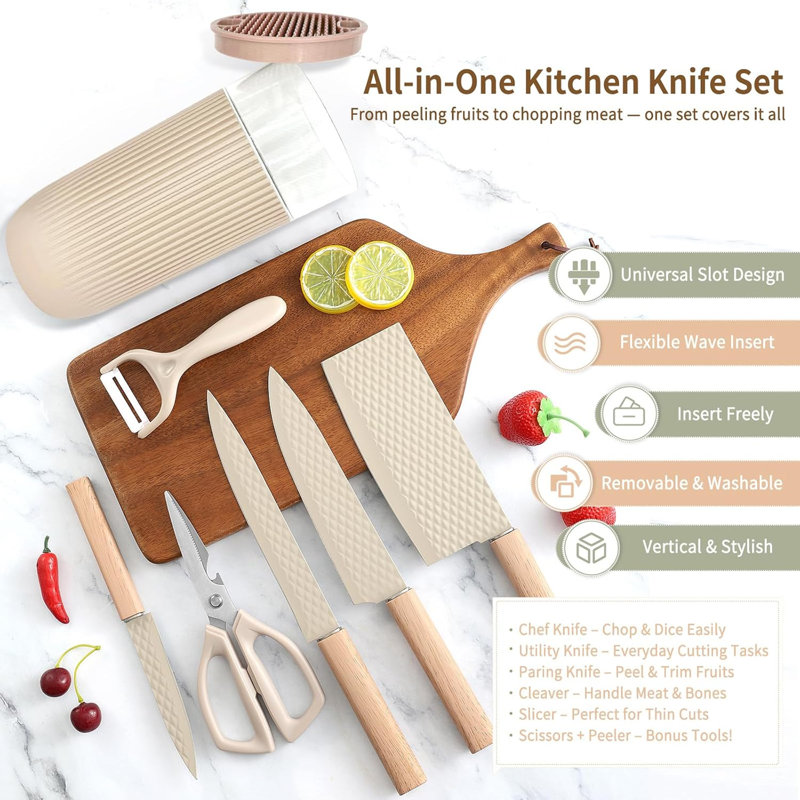 7 Pcs Kitchen Knife Set