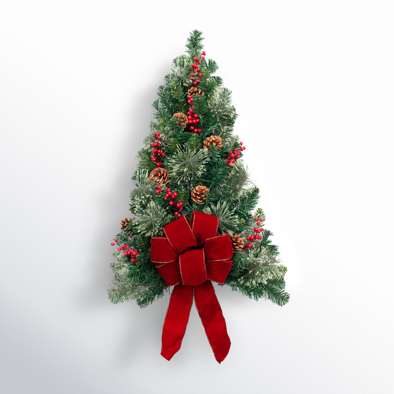 Pre-Lit Wall Tree with Timer