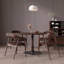 Ensemble de table de salle à manger brun en bois massif-102210286-122721260
