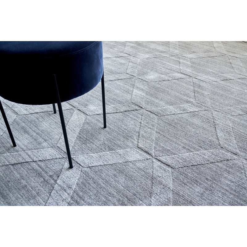 Castelli Geometric Area Rug in Gray, Rectangle 9' x 12'