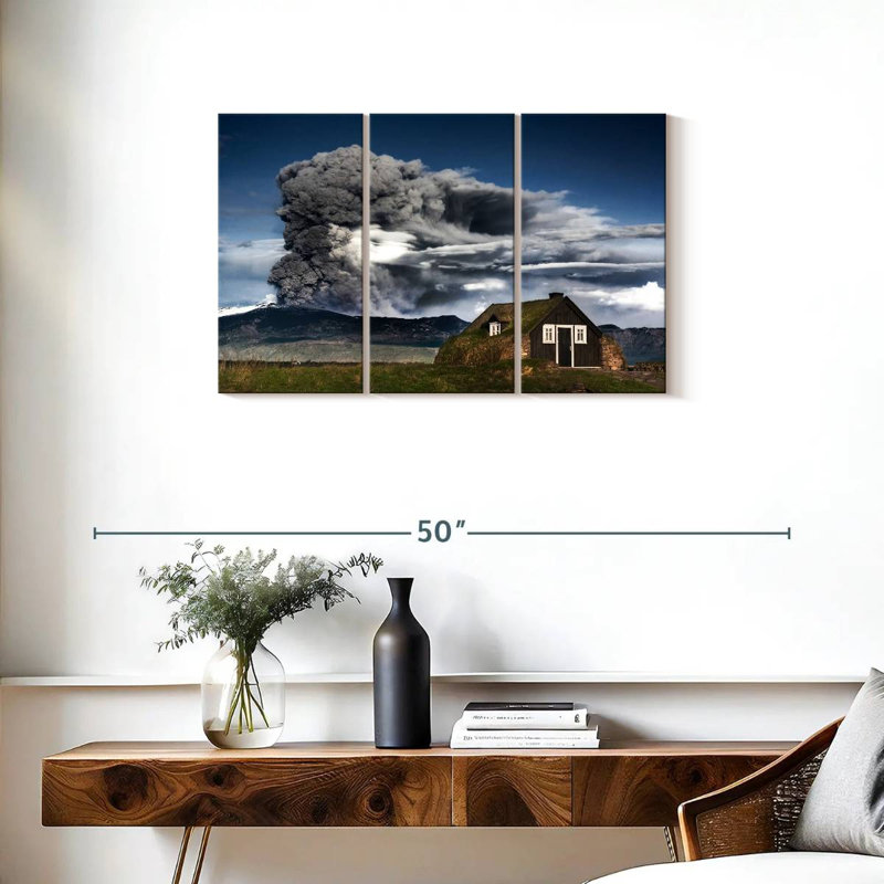 Eruption du volcan Eyjafjallajokull, H 20 po x l 33 po