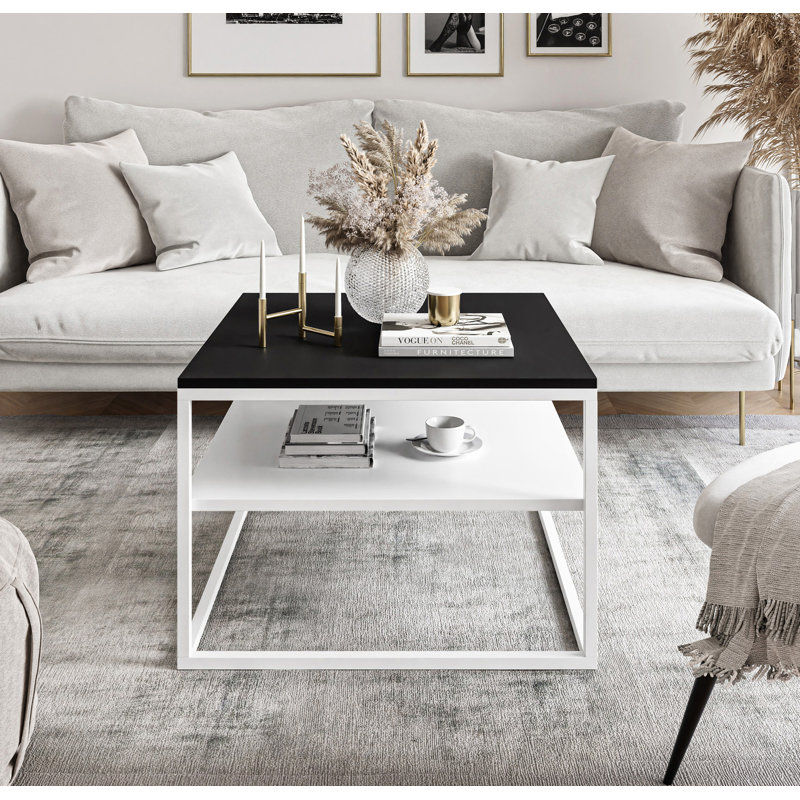 Jazline Coffee Table With Storage Space, White