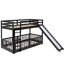 Lit simple superposé avec glissade - Mobilier de chambre polyvalent convertible pour plus de plaisir-1613485835