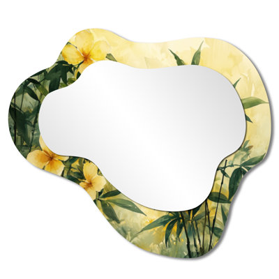 Miroir mural asymétrique Hibiscus