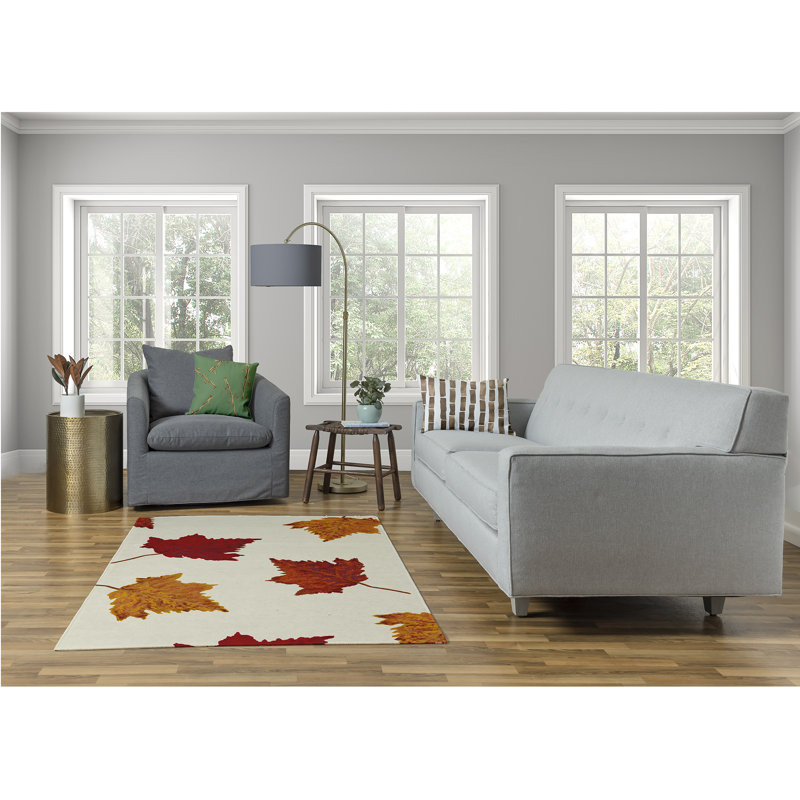 Chenille Floral Indoor Rug, Rectangle 4' x 6'