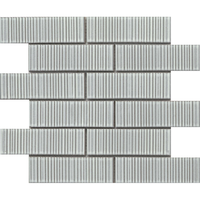 Ornami 11" x 12" Ceramic Mosaic Tile, Foil