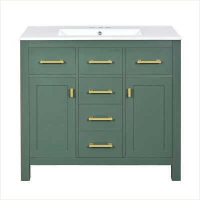 Astoria 36'' Modern Bathroom Vanity With Solid Wood Frame And Ceramic Sink