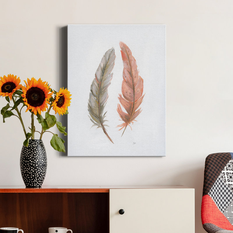 «Soft Feathers» par Nan - impression sur toile tendue, H 40 po x l 30 po x P 1 po