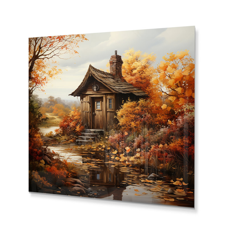 Cabine de toilette Autumn Retreat - Bath & Laundry, impressions sur métal, H 36 po x l 36 po x P 1 po
