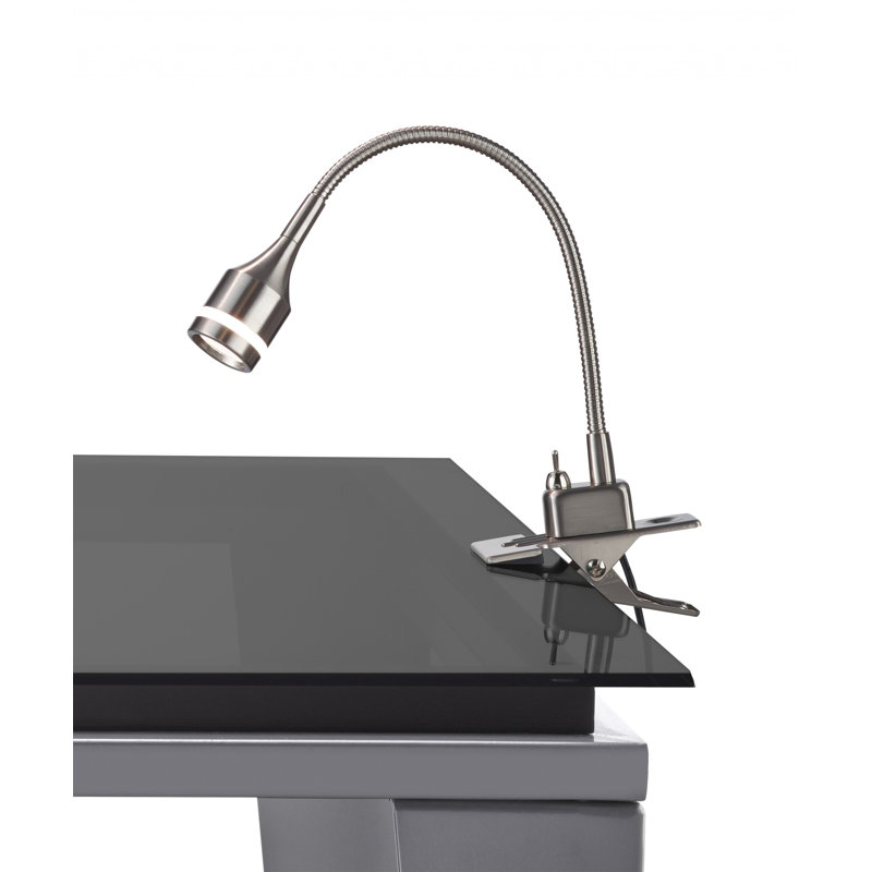 Lampe de bureau 14,5 po, Acier brossé