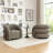 Coyle Artificial Leather Swivel Barrel Chair-350419114