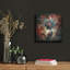 Art mural en métal luxueux «Love and Roses 4» par Rey Klimt, 12 po x 12 po