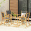Paire de chaises de salle à manger Kd - structure en bois, couleur de conception moderne, profondeur de 21,95 po, poids de 17,59 lb, largeur de chaises de jardin de 24,7 po, hauteur de 34,7 po, sans coussins,