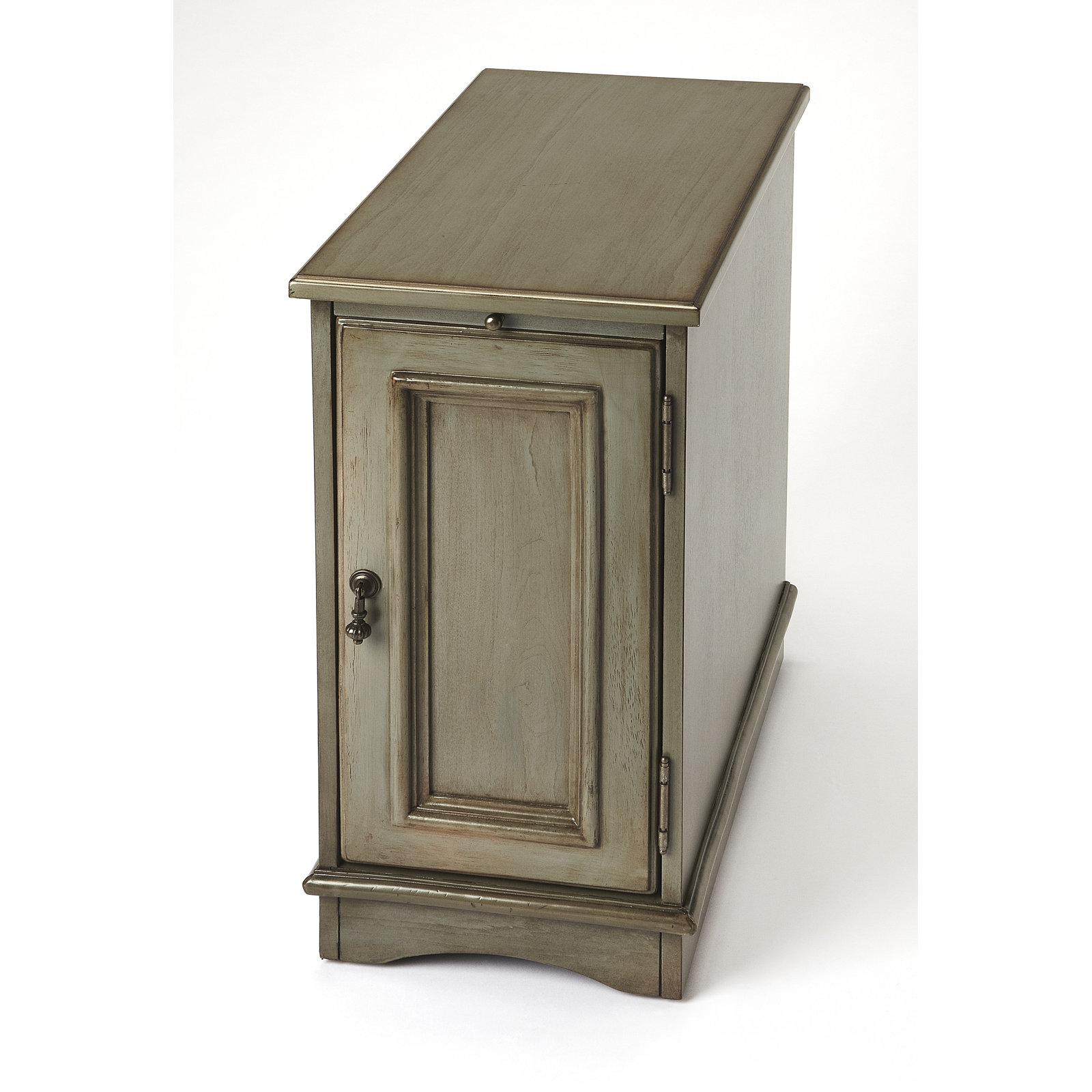 Midland 12" End Table, Silver Satin