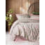 Ensemble de housse de courtepointe luxueuse en satin très grand, 100% coton, 102 x 87, 102 fils par pouce carré | Comprend 2 taies d'oreiller (20 x 31) | Lavable à la machine, enveloppe et fermeture à boutons, couleur poudre élégante | Parfait pour les chambres élégantes-112932020-112932032