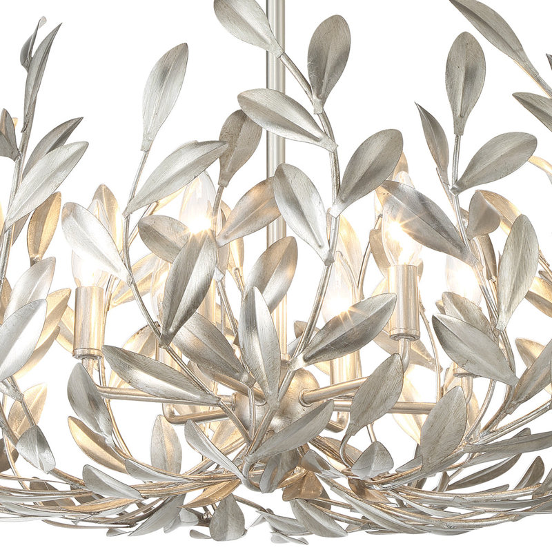 Lustre 6 lumières Conde, Argent antique