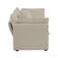Ensemble de causeuse et de chaise 2 pièces, meubles de salon en chenille rembourrés - chenille café clair