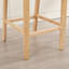 Tabouret de comptoir moderne de 26 po avec dossier en rotin et structure en bois-116133464-116133463