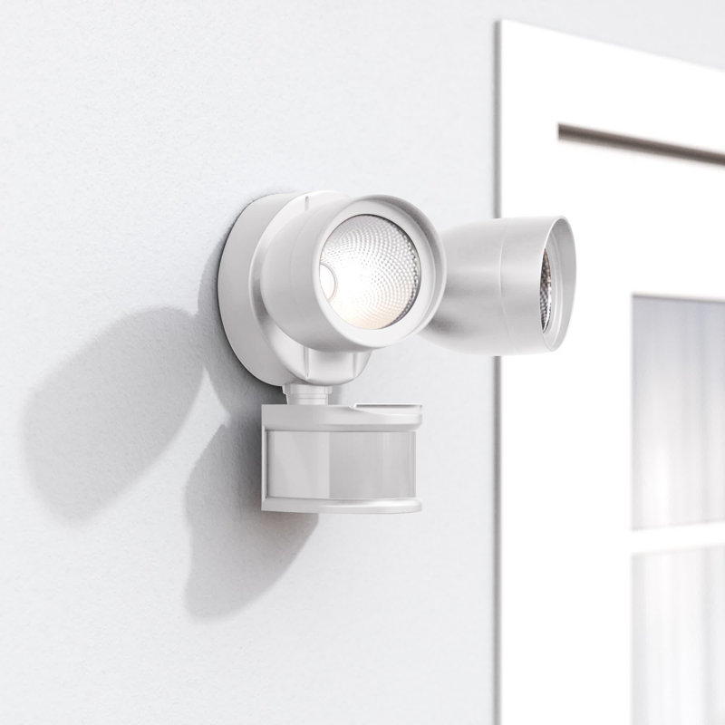 Jake-Daniel 20-Watt LED Outdoor Security Flood Light with Motion Sensor, White