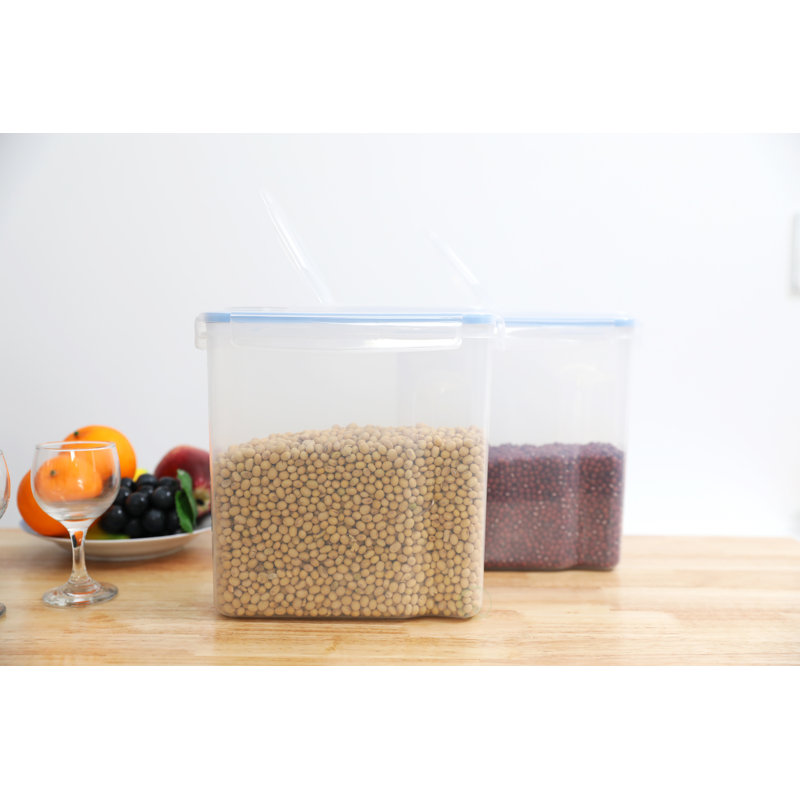 Clear BPA-Free Plastic Food Storage Containers with Airtight Lids, Set of 2