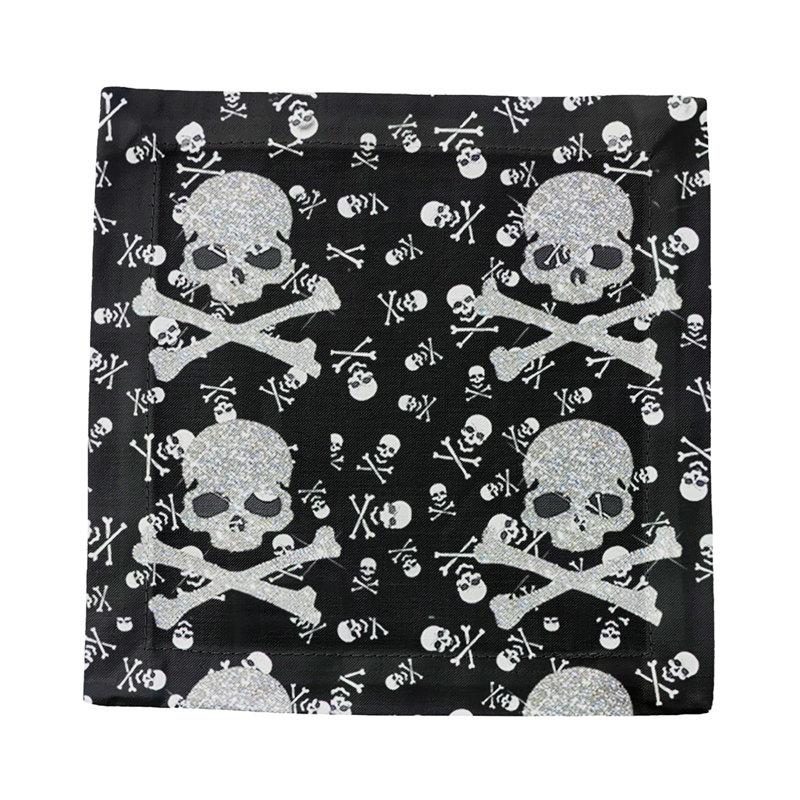 Crossbones Small Cotton Sateen Cocktail Napkins