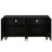 Modern Storage Cabinet With Fluted Front - Black For Home 4 Doors, Adjustable Shelves, Board Doors Dining Room Construction-269311084