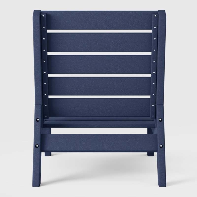 Chaise sans accoudoirs à assise profonde avec coussins, Jaune, Navy Blue