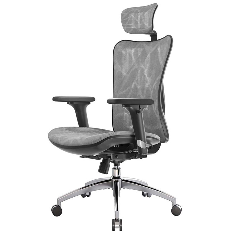 Ergonomic Game Chairs With 3 Way Armrests Lumbar Support And Adjustable Headrest High Back Tilt Function, Grey