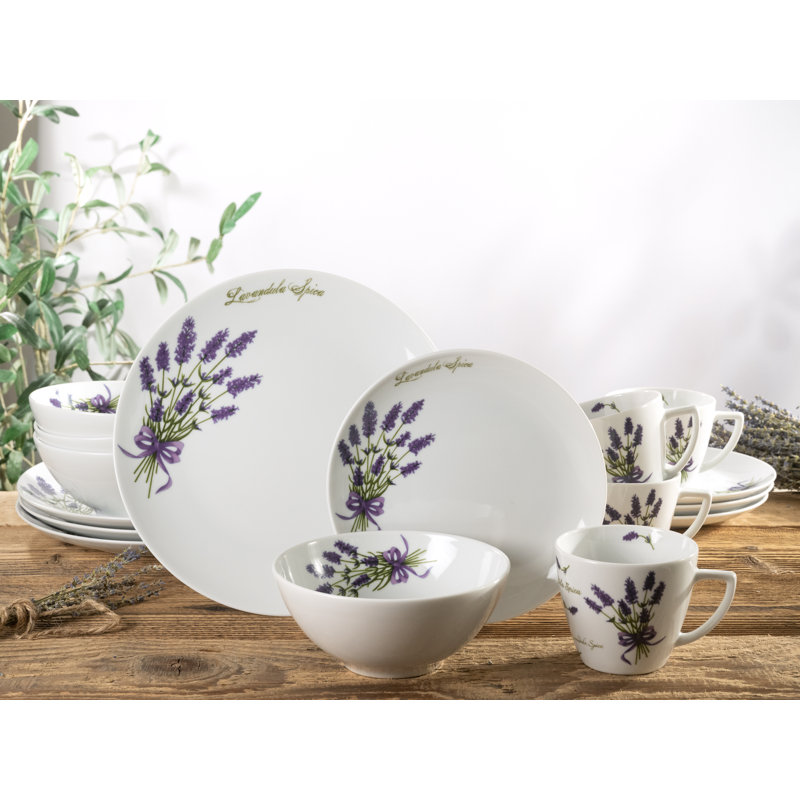 Home Piece Porcelain China Dinnerware Set - Service for 4