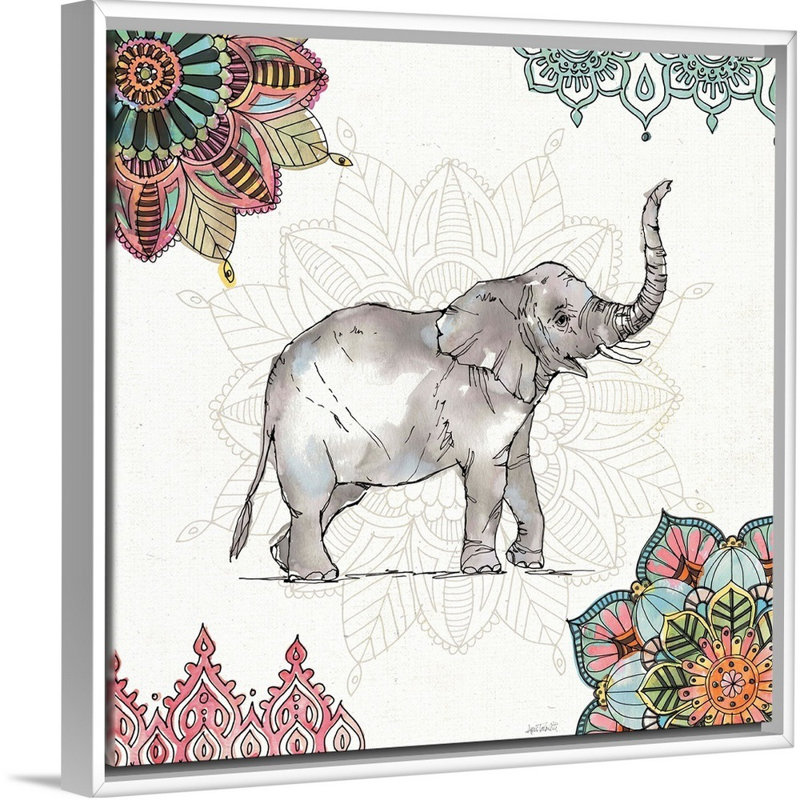 Reproduction d'art sur toile, Toile avec cadre blanc, H 32 po x l 32 po x P 2 po