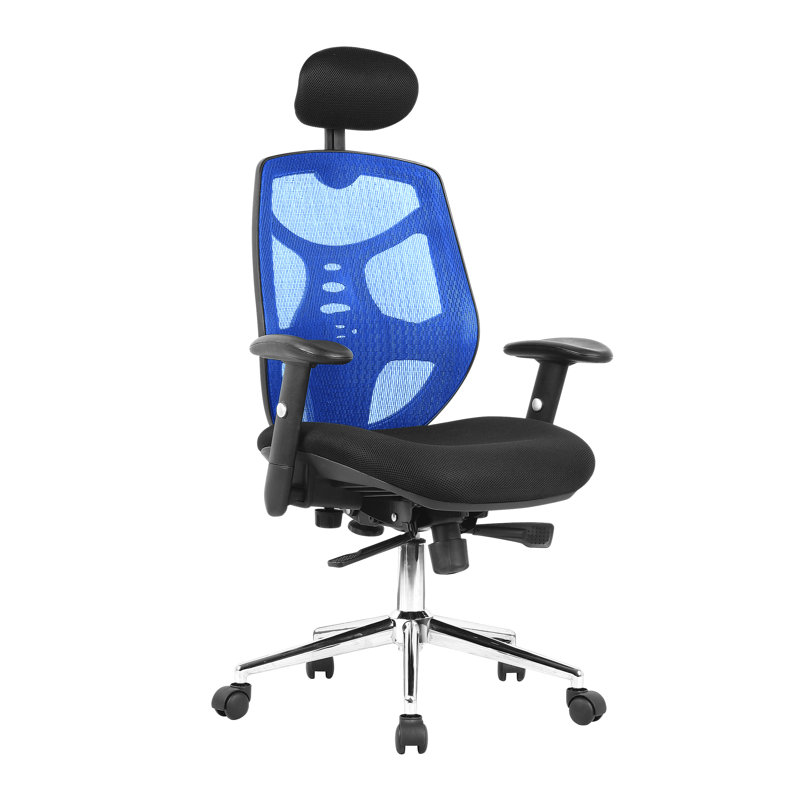 Executive Chair with Headrest, Blue