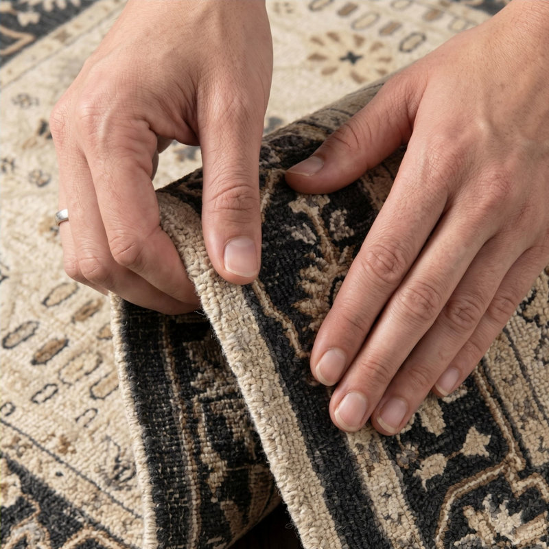 Tapis d'intérieur en laine Tiki, 10' x 14', Crème / Gris anthracite