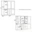 Garde-manger autoportant en bois avec tiroirs, tablettes de porte et tablettes réglables-47110071