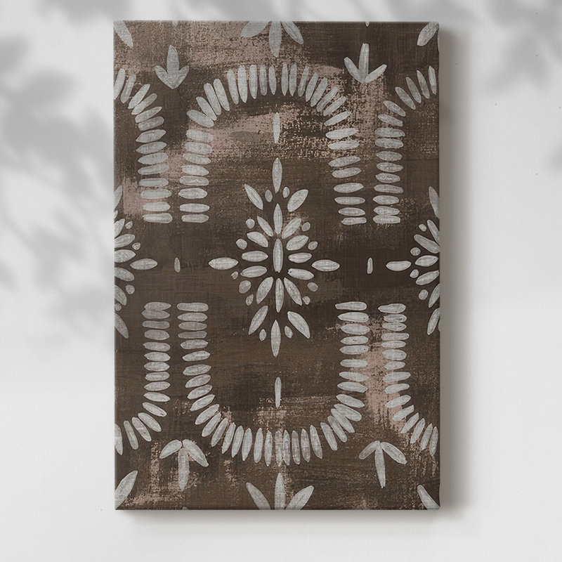 " Espresso Batik I ", 18" H x 12" W