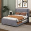 Lit plateforme tapissier pleine grandeur avec lit gigogne Howington-1440734656