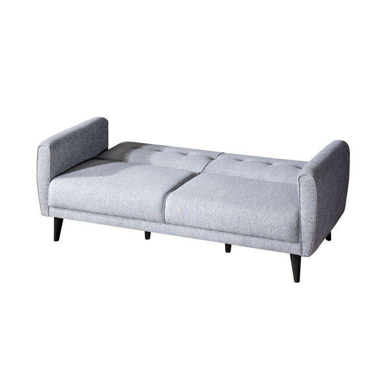 Canapé-lit tapissier Sky, 100 % polyester gris
