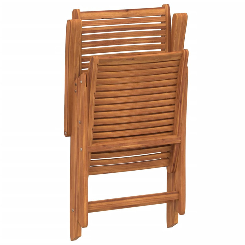 Solid Wood Garden Chair With Cushion Folding Chair Set